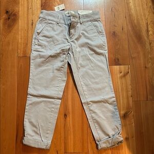 NWT LOFT Gray Girlfriend Chino Pants